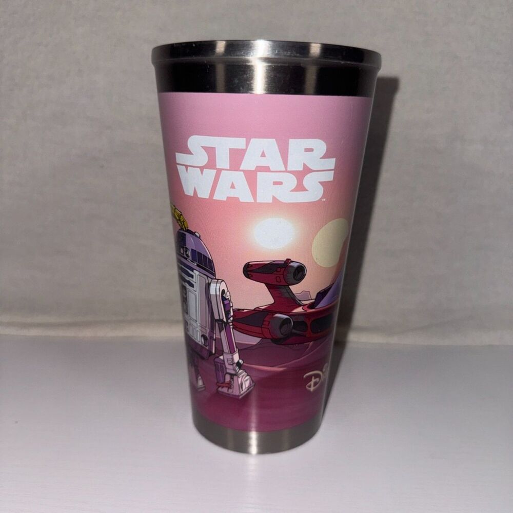 easygo! Tumbler One Size Disney Parks Star Wars Luke Skywalker C-3PO R2-D2 Pink